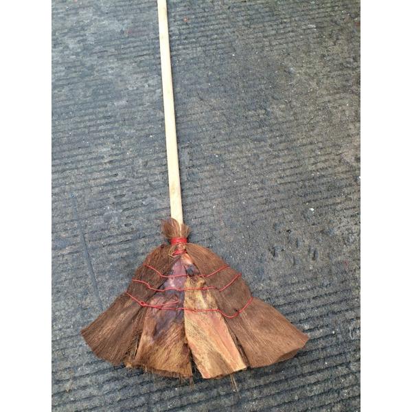 天然棕 手工木柄掃帚家務(wù)地板地磚清潔掃把防靜電除塵