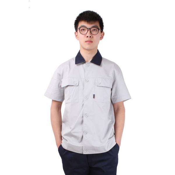 廠家定制加工男女短袖夏季淺卡其勞保工作服套裝汽修服工裝廠服