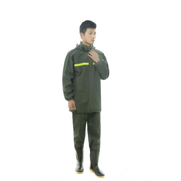 分體式雨衣 夜行反光安全出行  軍綠色