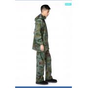 新款迷彩戶外加厚防風針織布復合膠雨衣成人戶外騎行電動車雨衣套裝