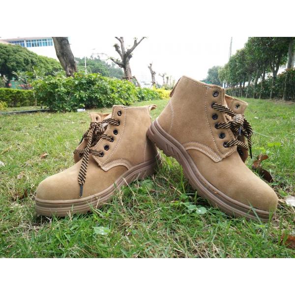 牛皮防護(hù)鞋高幫真皮防砸勞保鞋 鋼頭鋼底安全鞋 工作鞋工程鞋