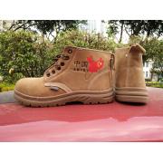 牛皮防護(hù)鞋高幫真皮防砸勞保鞋 鋼頭鋼底安全鞋 工作鞋工程鞋